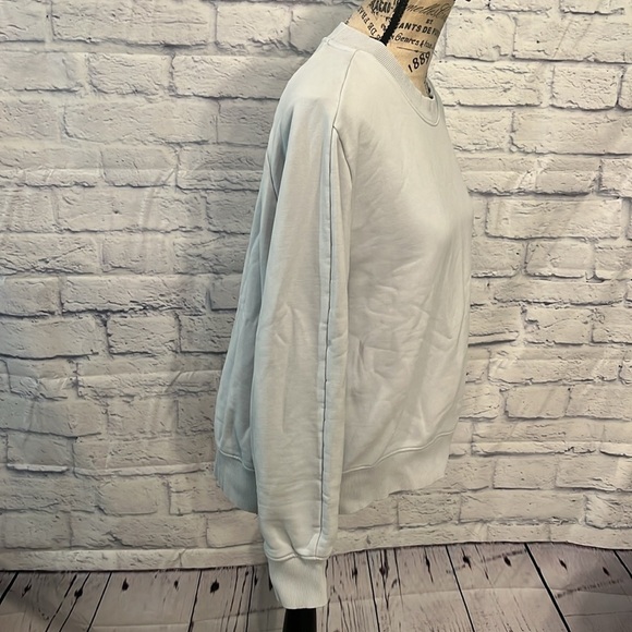 COS Sweatshirt Relaxed Fit Light Blue Size Small Cotton Blend - Picture 4 of 8